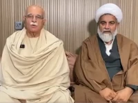 tehreek tahafuz e aeen pakistan chief mehmood khan achakzai alongside vice chairman allama nasir abbas jafri announces the launch of a nationwide protest movement through a video address screengrab