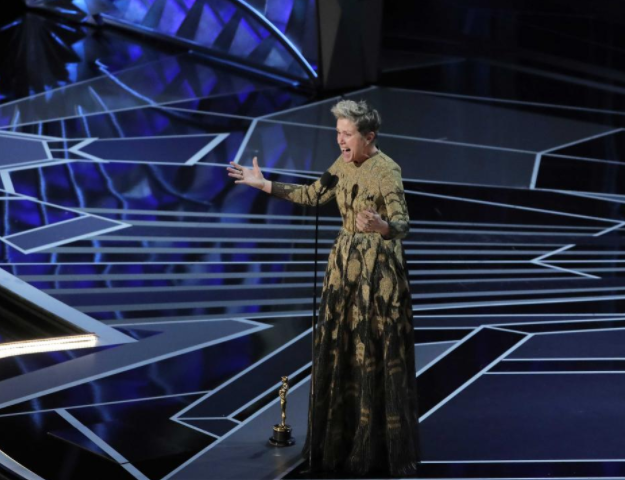 90th Academy Awards - Oscars Show - Hollywood, California, U.S., 04/03/2018 - Frances McDormand wins the Best Actress Oscar for Three Billboards Outside Ebbing, Missouri. REUTERS/Lucas Jackson