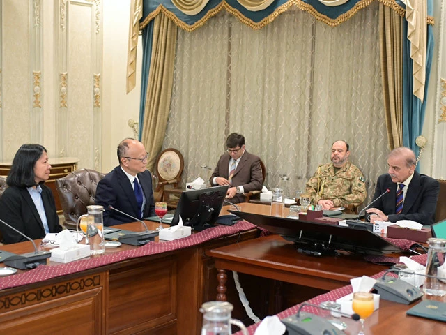 president of asian development bank mr masato kanda calls on prime minister shehbaz sharif in islamabad on august 27 photo x com govtofpakistan president of asian development bank mr masato kanda calls on prime minister shehbaz sharif in islamabad on august 27 photo x com govtofpakistan