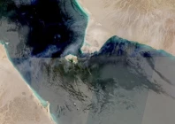 a satellite imagery shows bab el mandeb strait a key shipping waterway and the gateway to the red sea as iran threatens using yemen s houthi allies to shut the bab el mandeb gateway to the red sea in this handout picture dated july 12 2026 reuters
