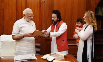 indian pm modi meets adnan sami and his family indian pm modi meets adnan sami and his family