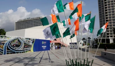 flags flutter during the african development bank afdb annual meeting in abidjan ivory coast may 27 2025 photo reuters