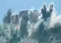smoke billows from an afghan taliban checkpost after it was targeted by the pakistan army as seen from upper kurram photo screengrab