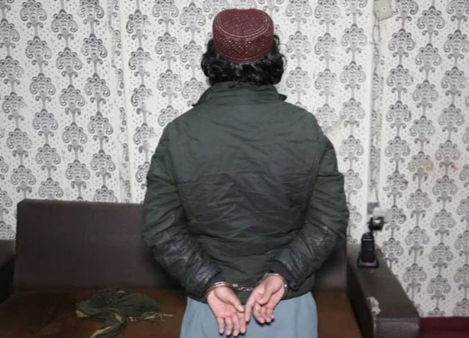 an image released by kabul police shows an arrested former bodyguard of mursal nabizada a female former member of parliament who was shot to death at her home in kabul last month at in unknown location in this handout obtained february 17 2023 khalid zadran kabul police command ministry of interior handout photo reuters