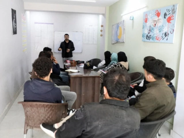 afghan citizens who are in the process for resettlement in the us attend english language class on the outskirts of islamabad pakistan on january 22 2025 photo reuters