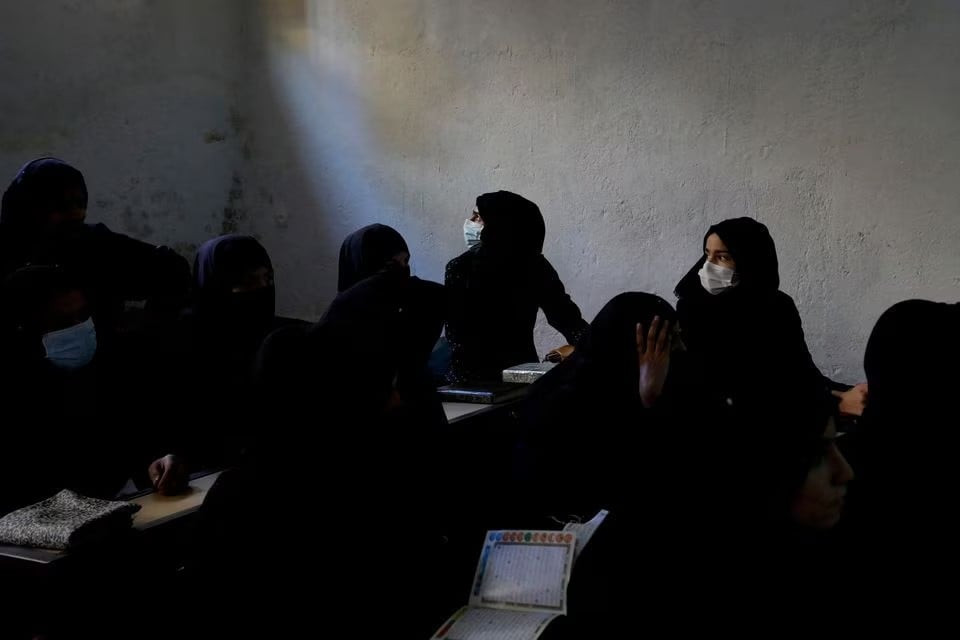 afghan women learn how to read the holy quran at a madrasa religious school in kabul afghanistan october 8 2022 photo reuters