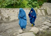 afghan women in burqa walk towards a safer place after their house was damaged following a deadly magnitude 6 earthquake that struck afghanistan on sunday at lulam village in nurgal district kunar province afghanistan september 3 2025 photo reuters