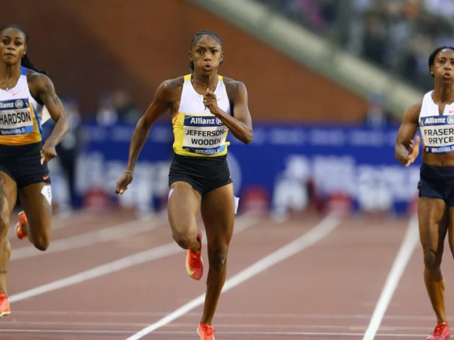 us sprinter melissa jefferson wooden c takes victory in the women s 100m at the brussels diamond league us sprinter melissa jefferson wooden c takes victory in the women s 100m at the brussels diamond league