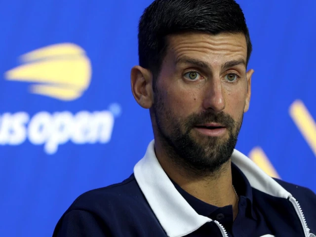 serbian superstar novak djokovic talks to reporters before the start of the us open final grand slam of 2025 serbian superstar novak djokovic talks to reporters before the start of the us open final grand slam of 2025