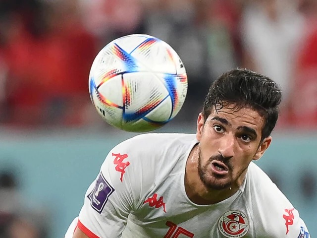 mohamed ali ben romdhane scored to clinch a place at the 2026 world cup for tunisia photo afp