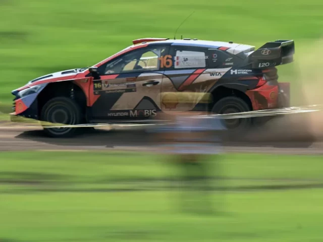 french driver adrien fourmaux of hyundai leads the chile rally photo afp