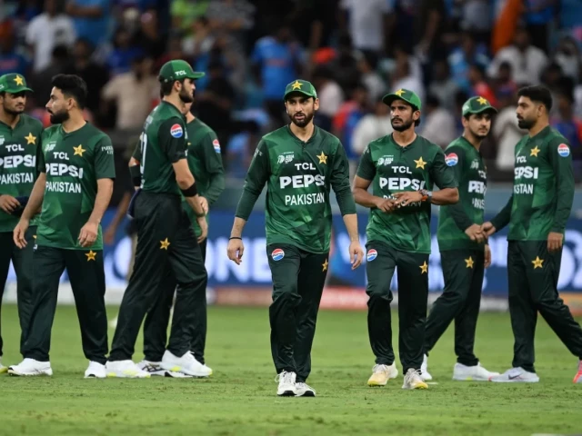salman ali agha walks off with his teammates after pakistan s defeat against india in the asia cup photo afp salman ali agha walks off with his teammates after pakistan s defeat against india in the asia cup photo afp