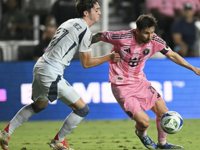 inter miami s lionel messi is challenged by chicago s brian gutierrez in their major league soccer clash photo afp