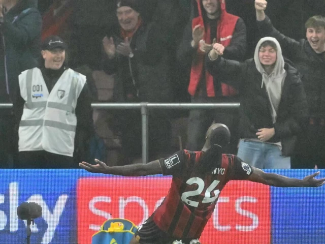 antoine semenyo scored his fifth and sixth goals in seven premier league games this season photo afp