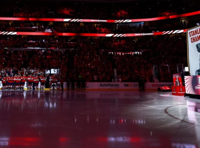 panthers raise banner as nhl three peat bid opens with win panthers raise banner as nhl three peat bid opens with win