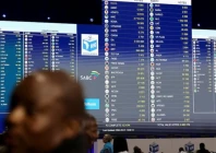 a general view shows the result board at the national results operation centre of the electoral commission of south africa iec which serves as an operational hub where results of the national election are displayed in midrand south africa may 31 2024 photo reuters