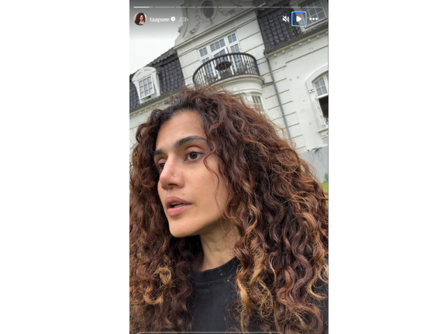 Screegrab from Taapsee Pannu story where she speaks about unimaginable body standards/ Instagram