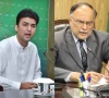 a combination of file photos shows pti leader murad saeed left and federal minister for planning and development ahsan iqbal