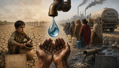 the water beneath is running out