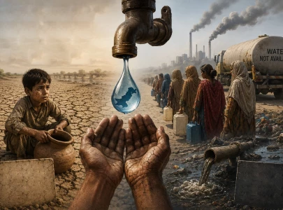 the water beneath is running out