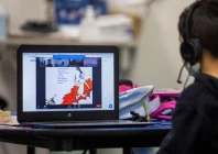 a young student watches dr seuss during a zoom class in los angeles california u s march 2 2021 photo reuters