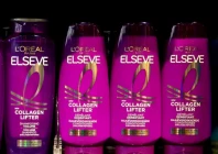 bottles of l oreal paris elseve collagen lifter shampoo and conditioner in a supermarket in brussels belgium july 3 2026 photo reuters