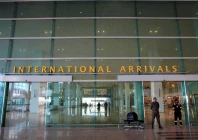 airport security force asf personnel stand guard at the international arrivals of islamabad international airport photo reuters