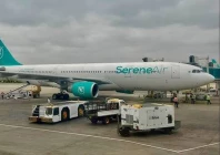 serene air plane at karachi airport on august 18 2021 photo serene air