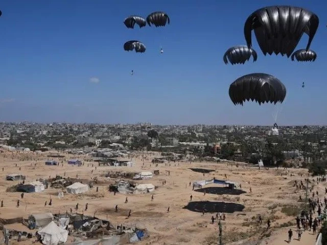 a file image of food aid airdrop in gaza photo afp a file image of food aid airdrop in gaza photo afp