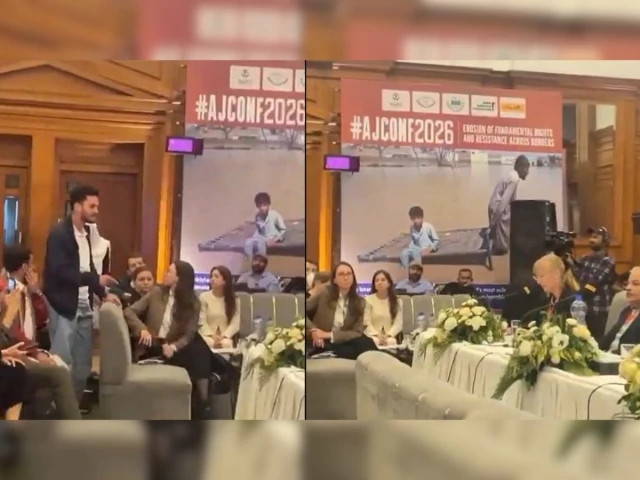 German envoy confronted at Lahore rights conference by pro-Palestine protester over Gaza conflict