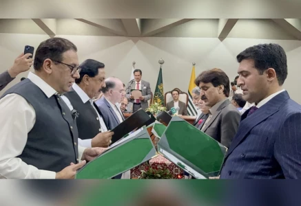 an eight member cabinet of the newly formed azad jammu and kashmir government was sworn in on friday september 4 2026 photo express an eight member cabinet of the newly formed azad jammu and kashmir government was sworn in on friday september 4 2026 photo express