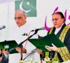 pml n s dr najeeb naqi taking oath as 23rd president of ajk photo express