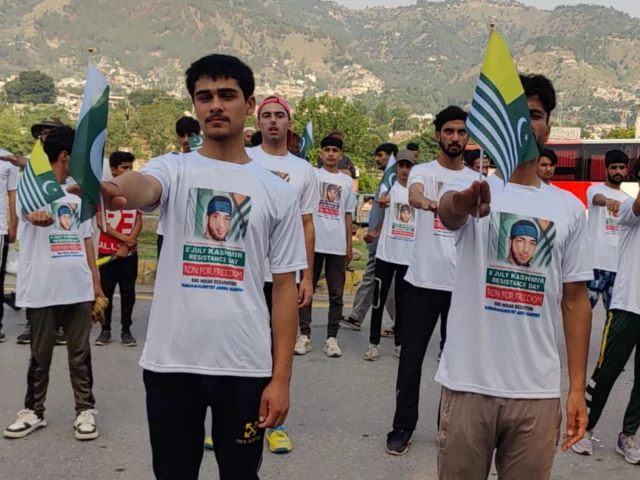 young kashmiris hold pakistan and azad jammu and kashmir flags at a rally commemorating burhan wani photo express young kashmiris hold pakistan and azad jammu and kashmir flags at a rally commemorating burhan wani photo express