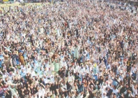 people chant slogans as they gather to attend the funeral of men who were killed during a protest following a shutter down strike in muzaffarabad photo reuters