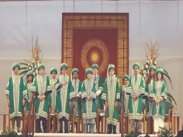 aku pro chancellor princess zahra aga khan attends convocation as 473 students graduate from the university photo express