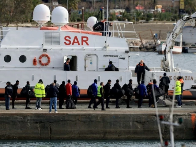 dozens of migrants leave albania after italian court ruling dozens of migrants leave albania after italian court ruling