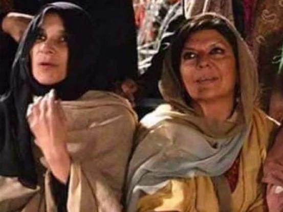 former prime minister imran khan s sisters aleema khan r and uzma khan l photo file