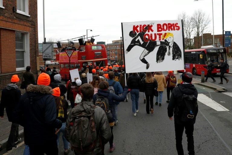 Anti-Boris demonstrations. PHOTO: AFP