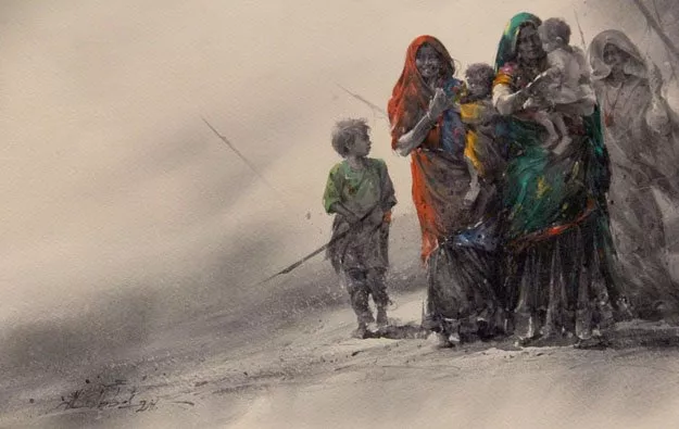 pakistani artist ali abbas syed s watercolour photo ayesha mir express pakistani artist ali abbas syed s watercolour photo ayesha mir express