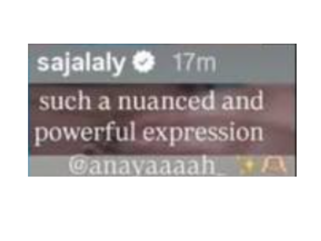 PHOTO: sajalaly/Instagram