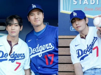 bts s v attends dodgers game with shohei ohtani bts s v attends dodgers game with shohei ohtani