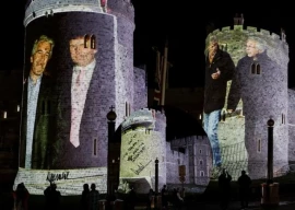 trump and epstein images projected onto windsor castle alongside prince andrew ahead of state visit trump and epstein images projected onto windsor castle alongside prince andrew ahead of state visit