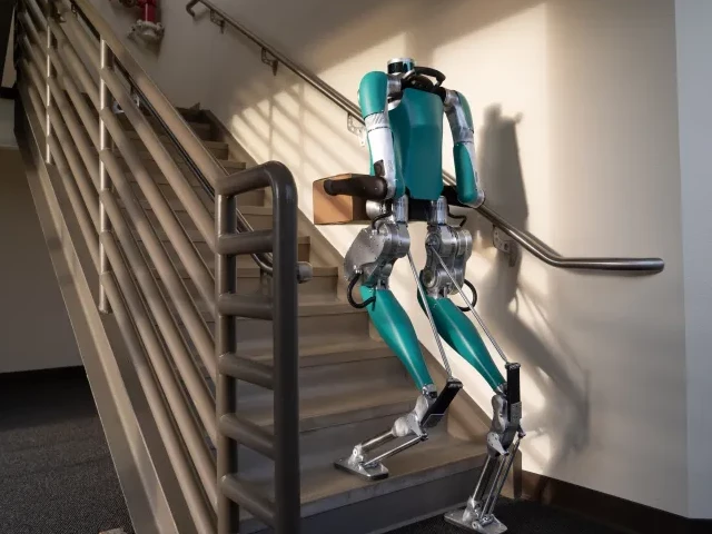 early bipedal robots from amazon partner agility robotics pictured were pitched for package delivery tasks image agility robotics early bipedal robots from amazon partner agility robotics pictured were pitched for package delivery tasks image agility robotics
