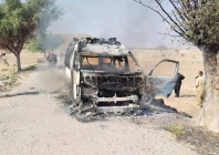 ambulance carrying injured fc personnel came under terrorists attack in karak district of k p on february 23 2026 photo express ambulance carrying injured fc personnel came under terrorists attack in karak district of k p on february 23 2026 photo express