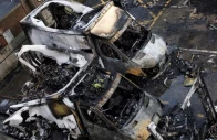 charred remains of ambulances belonging to hatzola a jewish community organisation which were set on fire in an incident that the police say is being treated as an antisemitic hate crime in northwest london britain march 23 2026 reuters