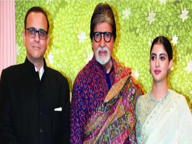 nanda at anant ambani s wedding with father in law amitabh photo file nanda at anant ambani s wedding with father in law amitabh photo file