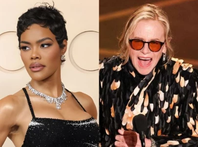 watch teyana taylor and amy madigan cheer for each other s big award moments