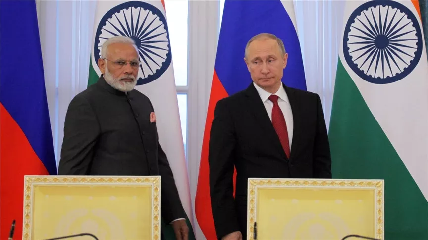 russian president vladimir putin r and indian prime minister narendra modi l photo anadolu agency russian president vladimir putin r and indian prime minister narendra modi l photo anadolu agency
