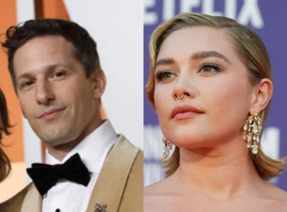 florence pugh spotted filming mysterious new movie with andy samberg titled 42 6 years