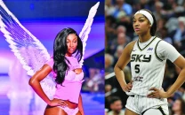 angel reese first pro athlete to grace vs runway